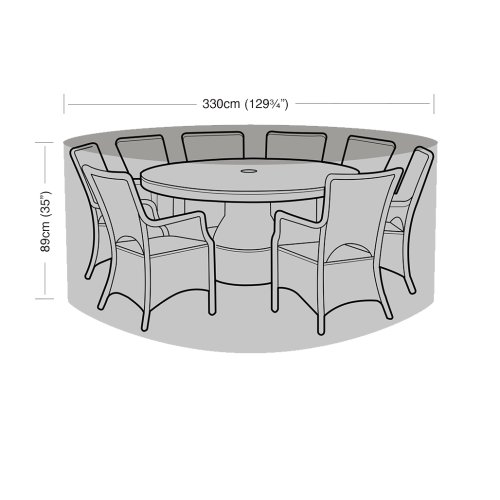 Weather Cover - Bespoke XL 8 Seater Round Cover